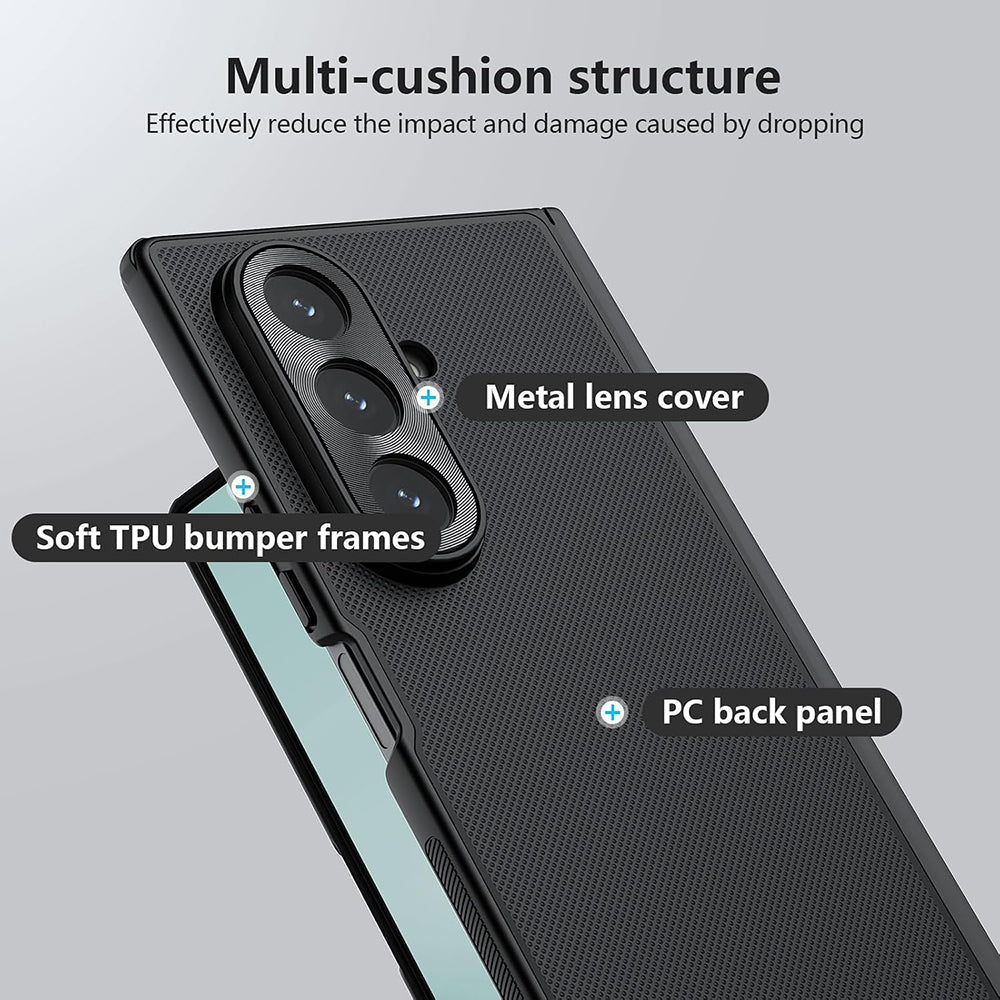 Husa de protectie Nillkin Super Frosted Shield Fold compatibil cu Samsung Galaxy Z Fold7, Negru