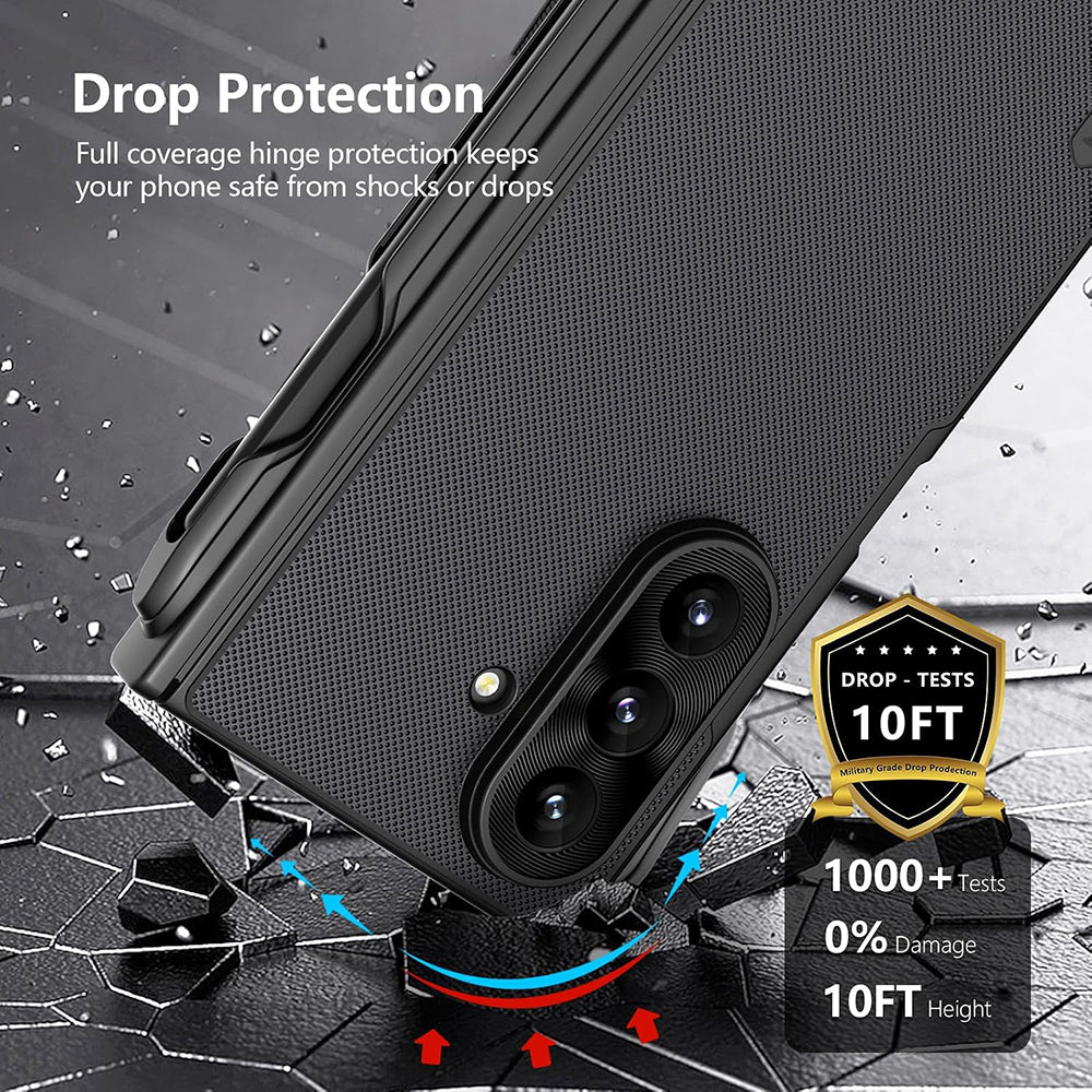 Husa de protectie Nillkin Super Frosted Shield Fold compatibil cu Samsung Galaxy Z Fold8 Ultra, Negru