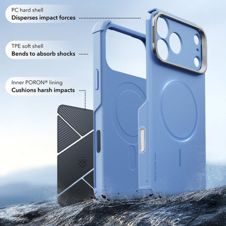 Husa de protectie ESR Cyber Armor compatibil cu iPhone 17 Pro / iPhone 18 Pro, Albastru