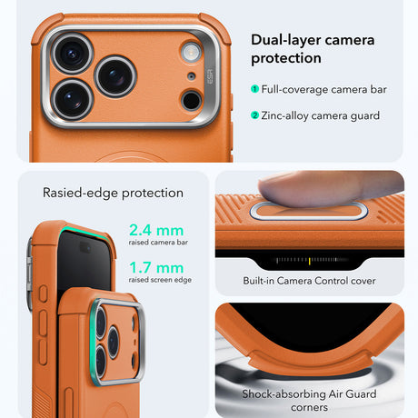 Husa de protectie ESR Cyber Armor compatibil cu iPhone 17 Pro / iPhone 18 Pro, Albastru