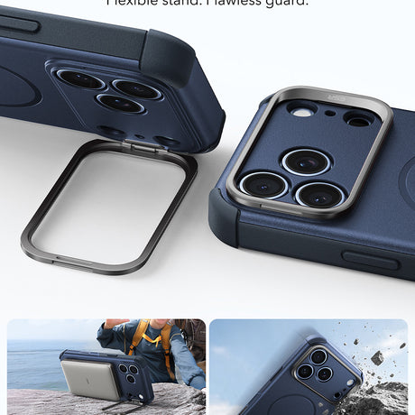 Husa de protectie ESR Cyber Armor compatibil cu iPhone 17 Pro / iPhone 18 Pro, Albastru