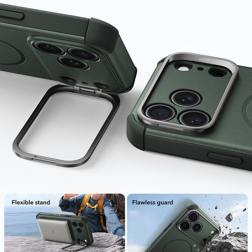 Husa de protectie ESR Cyber Armor compatibil cu iPhone 17 Pro / iPhone 18 Pro, Verde