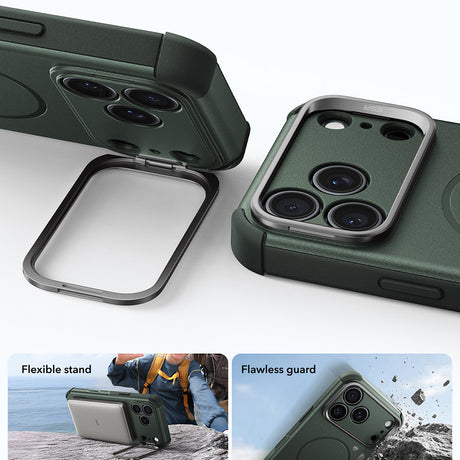 Husa de protectie ESR Cyber Armor compatibil cu iPhone 17 Pro / iPhone 18 Pro, Verde