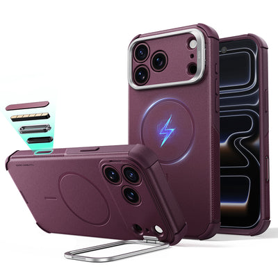 Husa de protectie ESR Cyber Armor compatibil cu iPhone 17 Pro / iPhone 18 Pro, Bordo