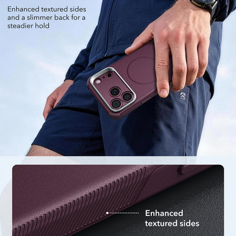 Husa de protectie ESR Cyber Armor compatibil cu iPhone 17 Pro / iPhone 18 Pro, Bordo