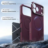 Husa de protectie ESR Cyber Armor compatibil cu iPhone 17 Pro Max / iPhone 18 Pro Max, Bordo