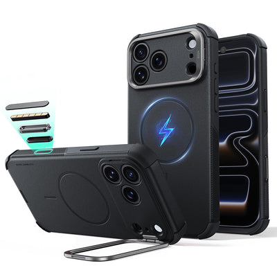 Husa de protectie ESR Cyber Armor compatibil cu iPhone 17 Pro / iPhone 18 Pro, Negru