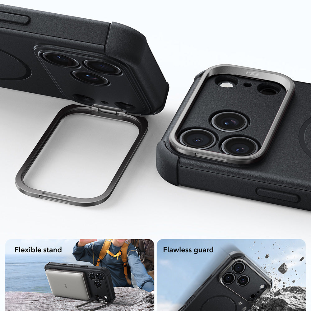 Husa de protectie ESR Cyber Armor compatibil cu iPhone 17 Pro / iPhone 18 Pro, Negru