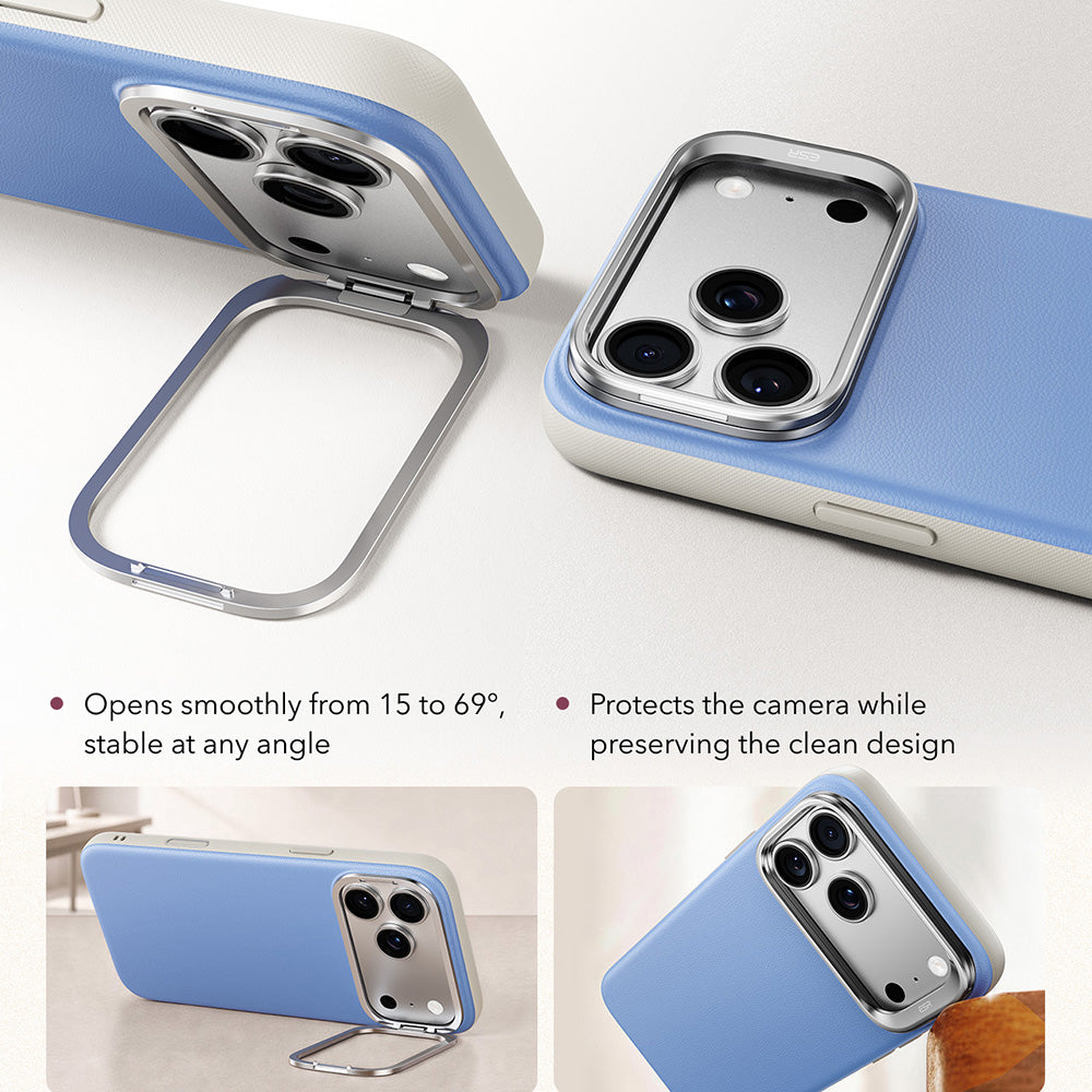 Husa de protectie ESR Atelier Magnetic Kickstand compatibil cu iPhone 18 Pro / iPhone 17 Pro, Albastru