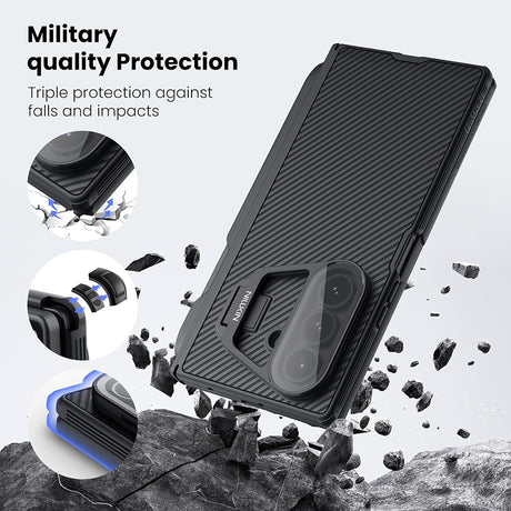 Husa de protectie Nillkin CamShield Prop compatibil cu Samsung Galaxy Z Fold7, Negru
