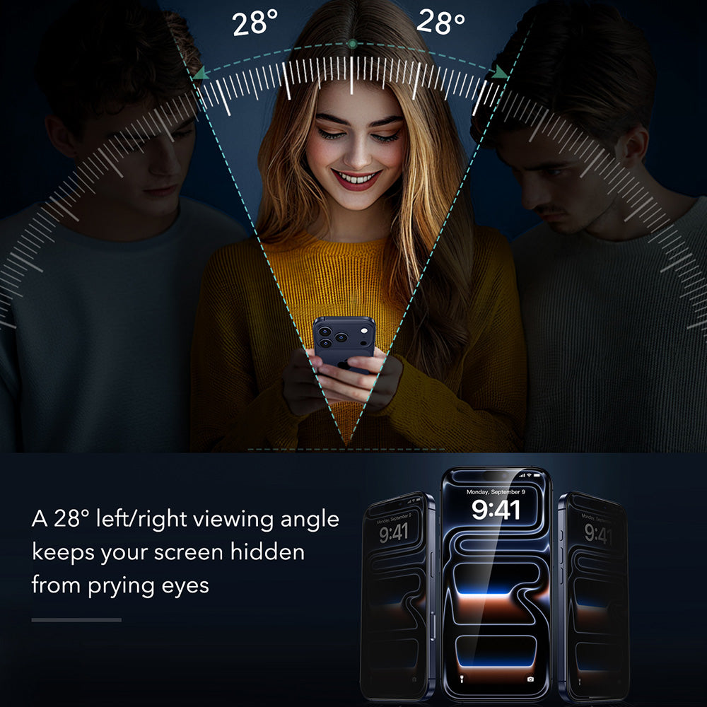 Folie de protectie ESR compatibil cu iPhone 18 Pro, Negru