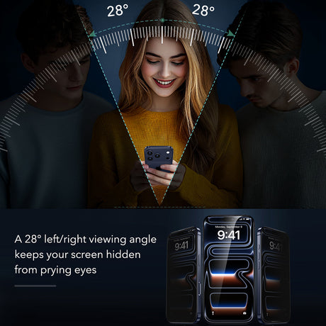Folie de protectie ESR Privacy Armorite compatibil cu iPhone 18 Pro Max, Negru