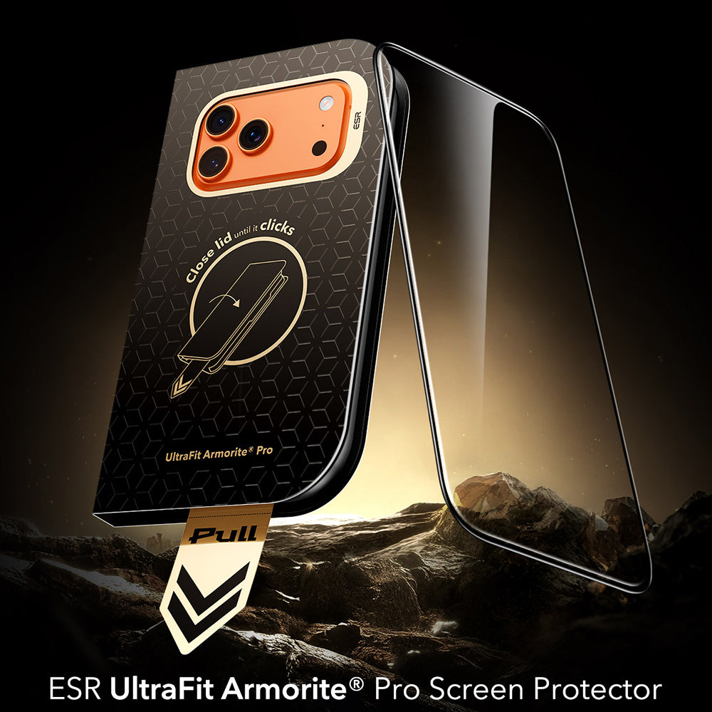 Folie de protectie ESR Armorite Pro UltraFit compatibil cu iPhone 17 Pro Max / iPhone 18 Pro Max, Negru