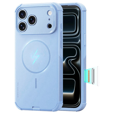 Husa de protectie ESR Cyber Halolock compatibil cu iPhone 17 Pro / iPhone 18 Pro, Albastru