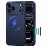 Husa de protectie ESR Cyber Halolock compatibil cu iPhone 17 Pro / iPhone 18 Pro, Albastru