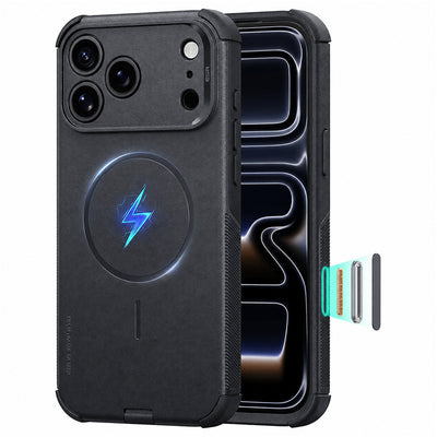 Husa de protectie ESR Cyber Halolock compatibil cu iPhone 17 Pro Max / iPhone 18 Pro Max, Negru