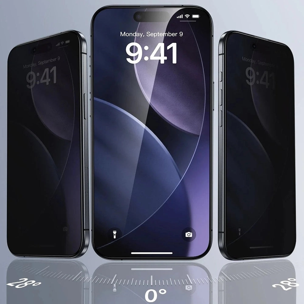 Folie pentru iPhone 18 Pro (set 3) - ESR Privacy Tempered Glass UltraFit Classic - Black