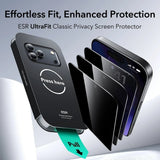 Folie pentru iPhone 18 Pro (set 3) - ESR Privacy Tempered Glass UltraFit Classic - Black