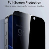 Folie pentru iPhone 18 Pro (set 3) - ESR Privacy Tempered Glass UltraFit Classic - Black