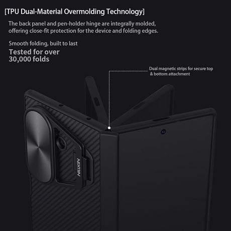 Husa de protectie Nillkin CamShield Prop compatibil cu Samsung Galaxy Z Fold7, Negru