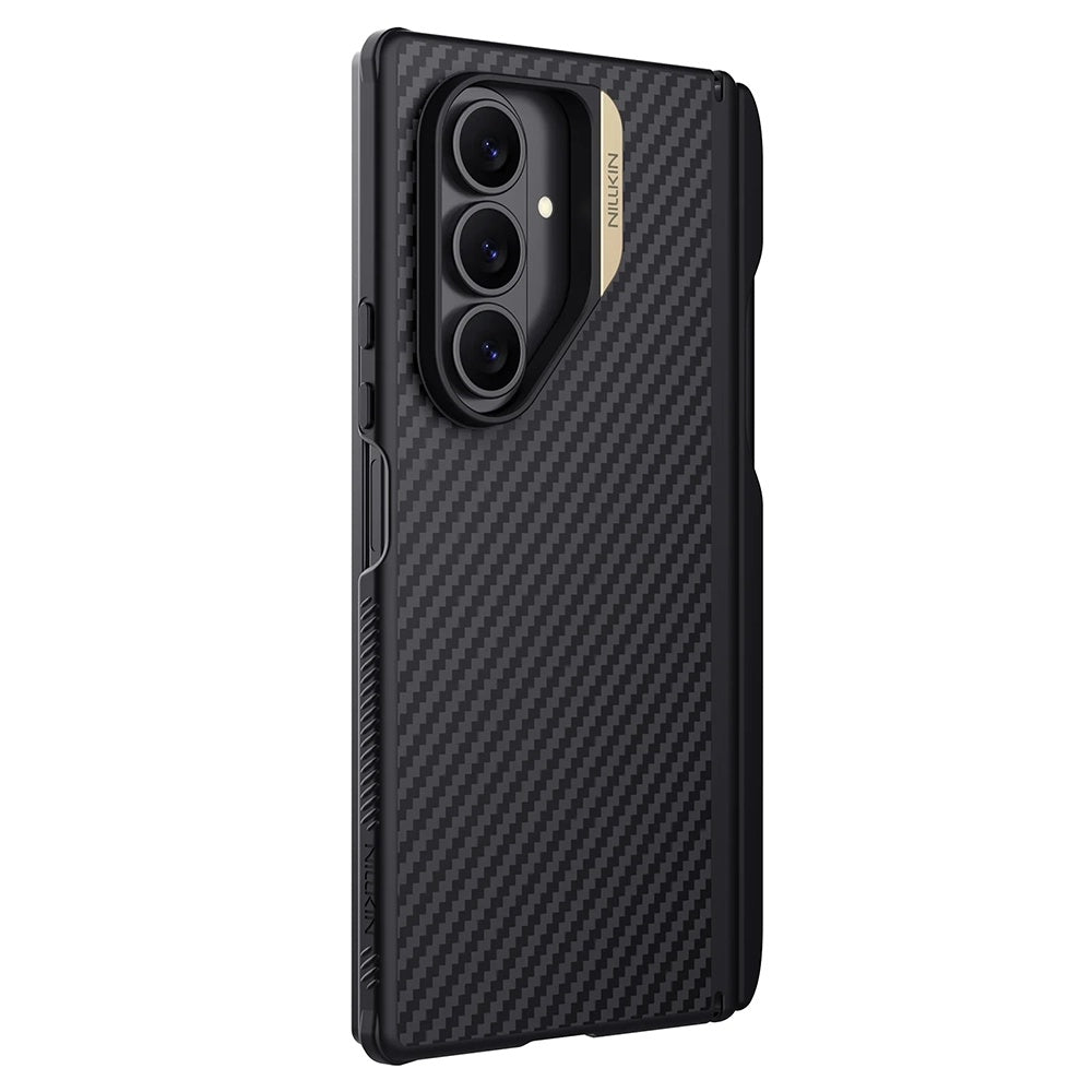 Husa de protectie Nillkin Synthetic Fiber Pro compatibil cu Samsung Galaxy Z Fold7, Auriu