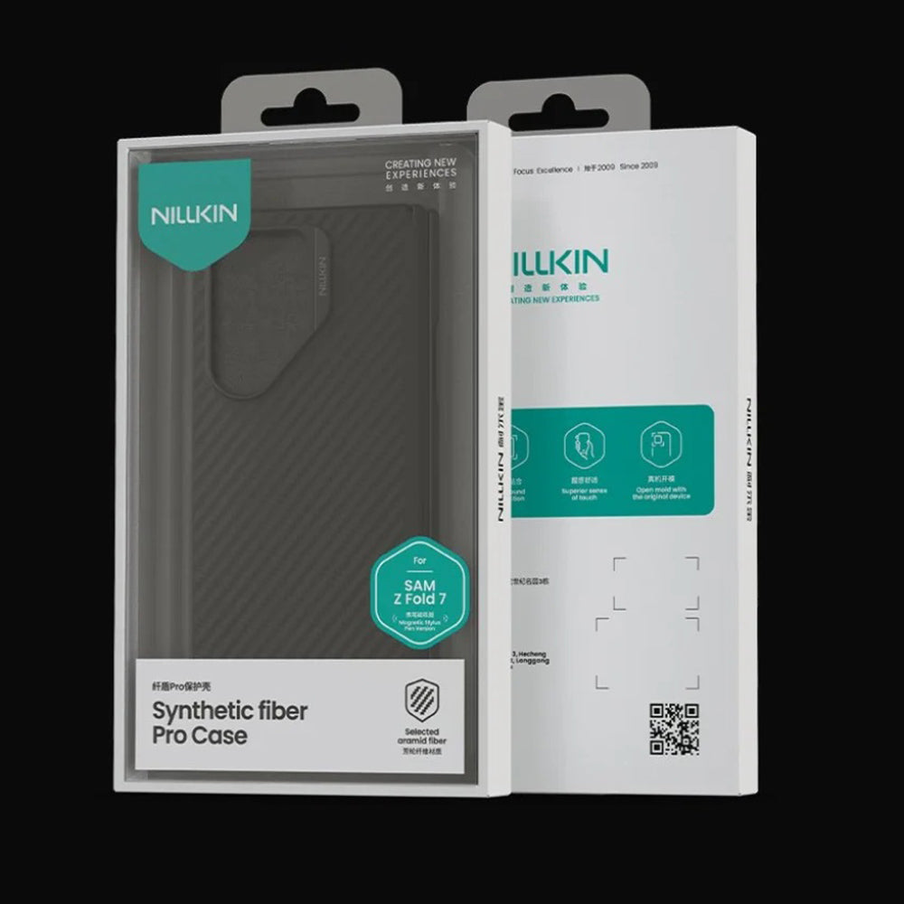 Husa de protectie Nillkin Synthetic Fiber Pro compatibil cu Samsung Galaxy Z Fold7, Auriu