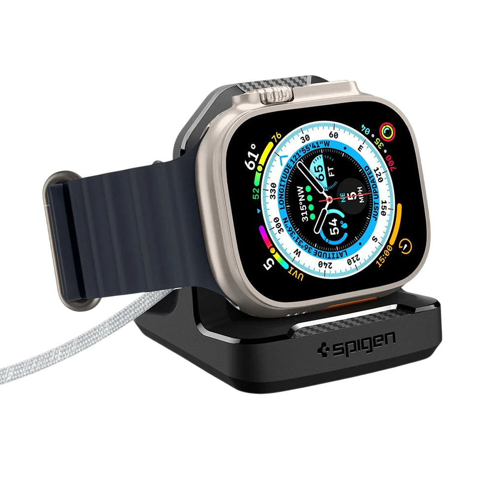 Suport Incarcator Spigen Apple Watch (AMP05764), Policarbonat, Negru