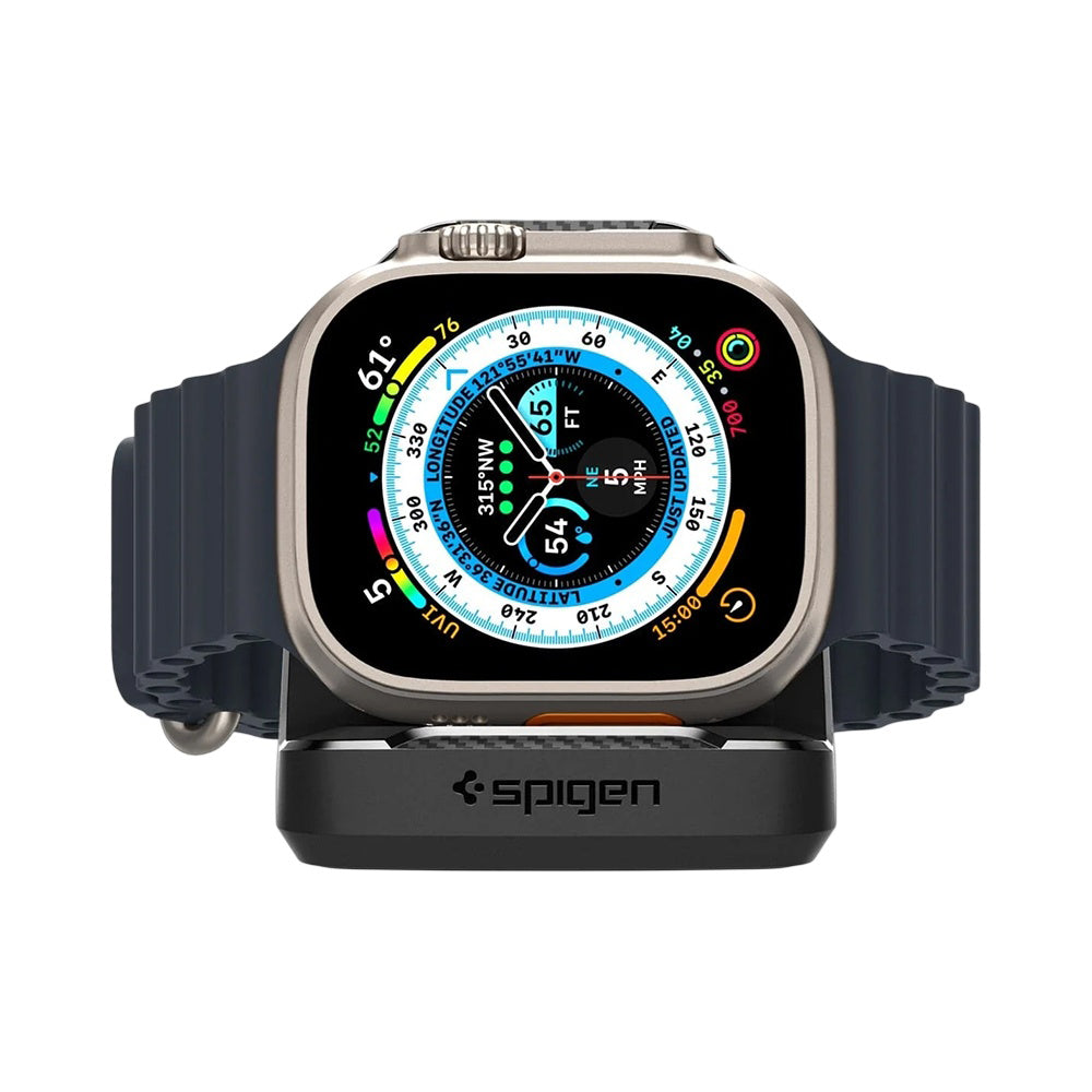 Suport Incarcator Spigen Apple Watch (AMP05764), Policarbonat, Negru
