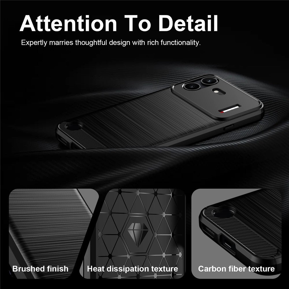 Husa de protectie Techsuit Carbon Silicone compatibil cu Nothing Phone (4b), Negru