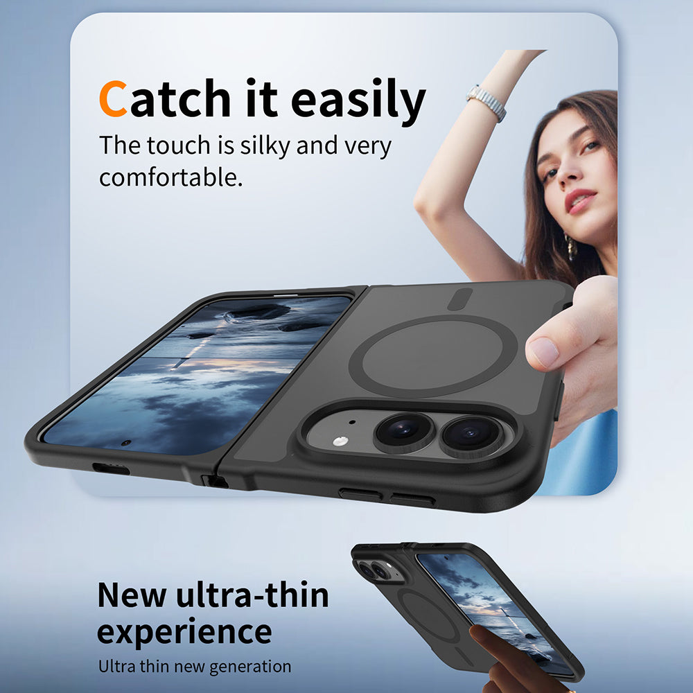 Husa de protectie Techsuit PureFrost MagSafe compatibil cu iPhone Duo, Negru