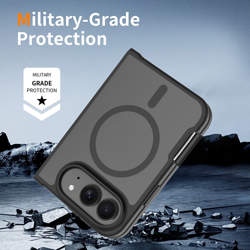 Husa de protectie Techsuit PureFrost MagSafe compatibil cu iPhone Duo, Negru