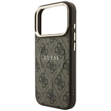 Husa de protectie Guess 4G Embossed Classic compatibil cu iPhone 18 Pro Max / iPhone 17 Pro Max, Maro