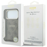 Husa de protectie Guess 4G Embossed Classic compatibil cu iPhone 18 Pro Max / iPhone 17 Pro Max, Maro
