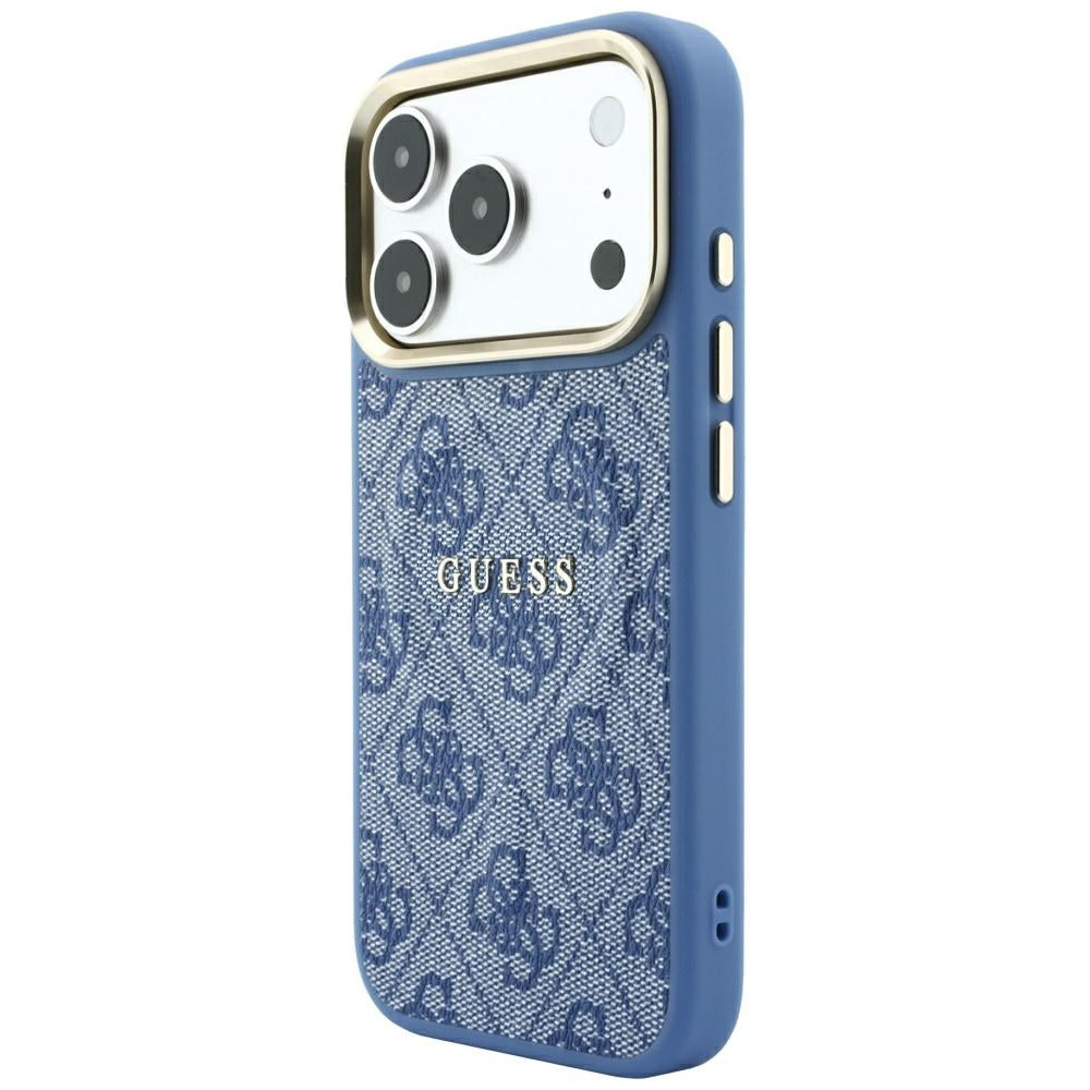 Husa de protectie Guess 4G Embossed Classic compatibil cu iPhone 18 Pro Max / iPhone 17 Pro Max, Albastru