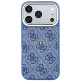 Husa de protectie Guess 4G Embossed Classic compatibil cu iPhone 18 Pro Max / iPhone 17 Pro Max, Albastru