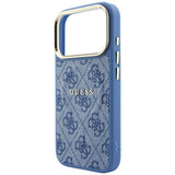 Husa de protectie Guess 4G Embossed Classic compatibil cu iPhone 18 Pro / iPhone 17 Pro, Albastru