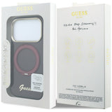 Husa de protectie Guess Ring Stand compatibil cu iPhone 18 Pro Max / iPhone 17 Pro Max, Bordo