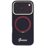 Husa de protectie Guess Ring Stand compatibil cu iPhone 18 Pro Max / iPhone 17 Pro Max, Bordo