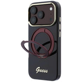 Husa de protectie Guess Ring Stand compatibil cu iPhone 18 Pro Max / iPhone 17 Pro Max, Bordo