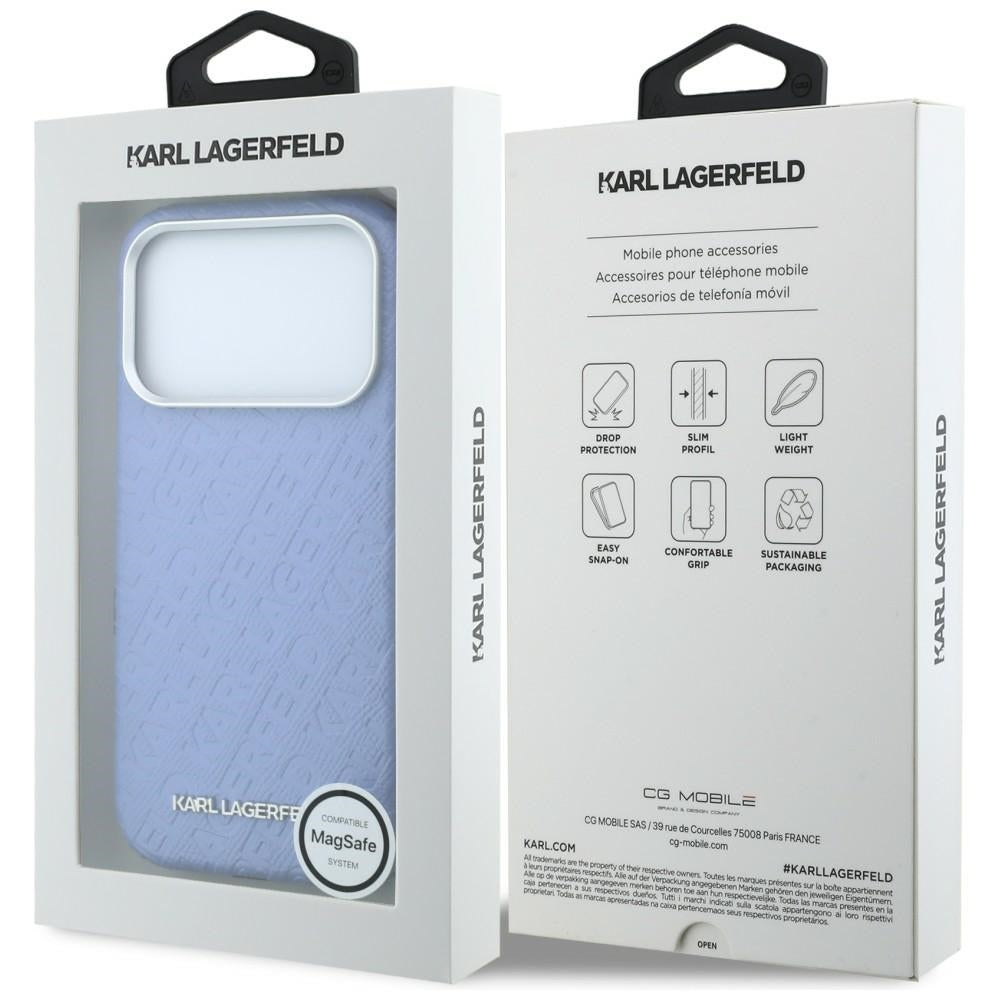 Husa de protectie Karl Lagerfeld compatibil cu iPhone 18 Pro / iPhone 17 Pro, Albastru