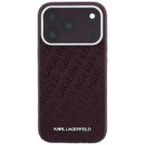 Husa de protectie Karl Lagerfeld compatibil cu iPhone 18 Pro Max / iPhone 17 Pro Max, Bordo