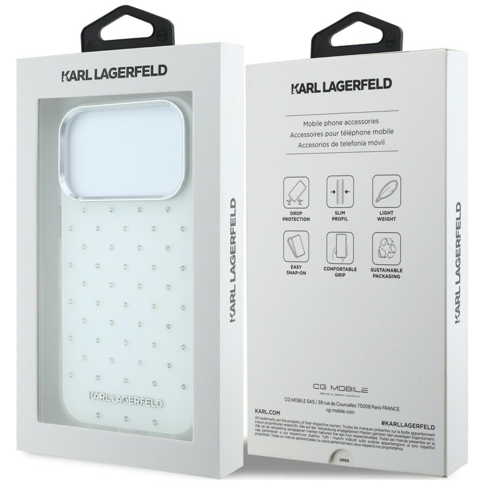 Husa de protectie Karl Lagerfeld compatibil cu iPhone 18 Pro / iPhone 17 Pro, Alb