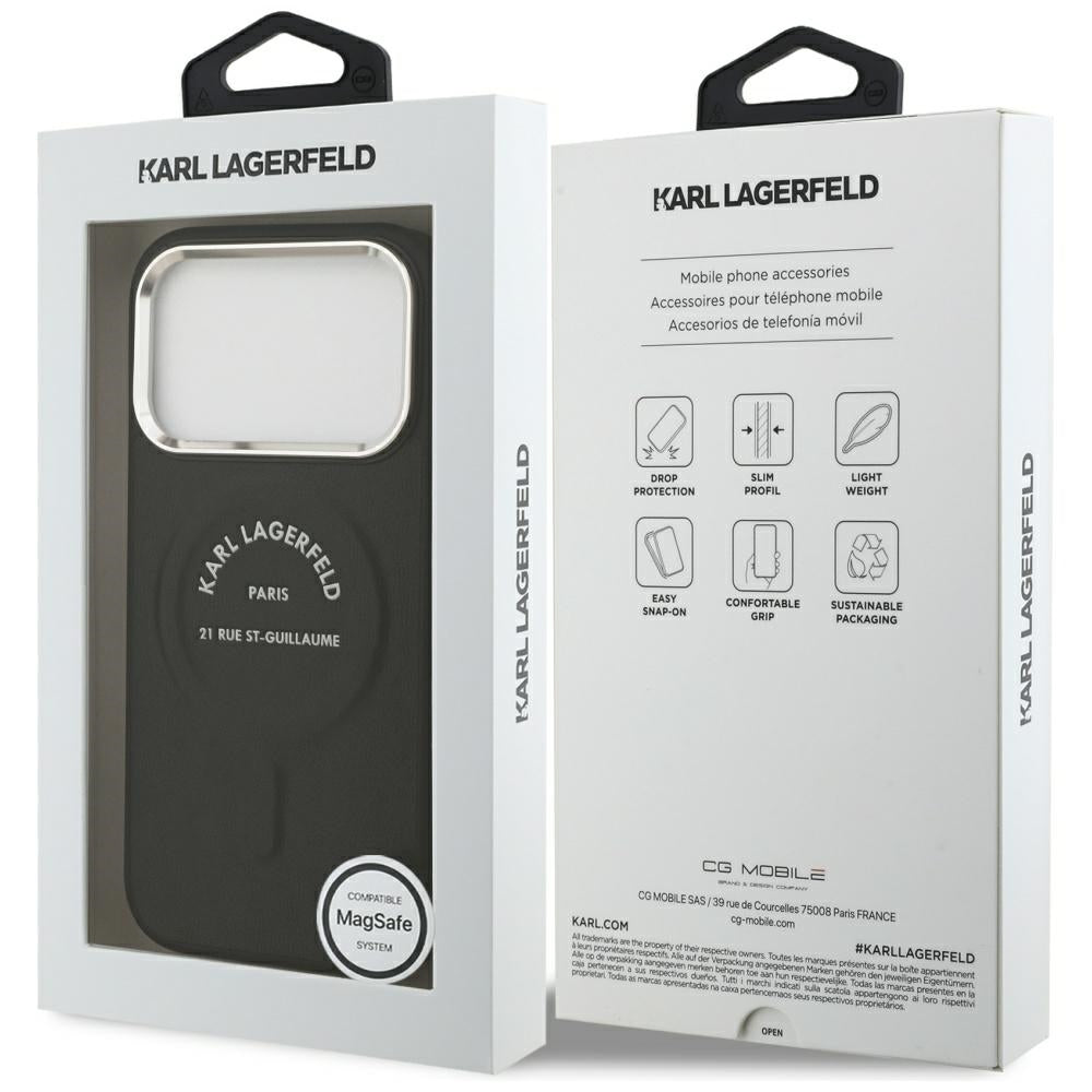 Husa de protectie Karl Lagerfeld compatibil cu iPhone 17 Pro Max / iPhone 18 Pro Max, Negru