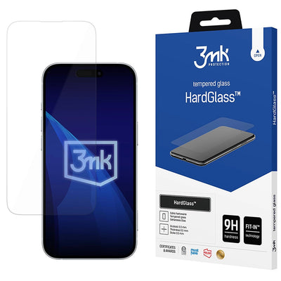 Folie de protectie 3mk HardGlass compatibil cu iPhone 16 Pro / iPhone 17 / iPhone 18 Pro, Transparent