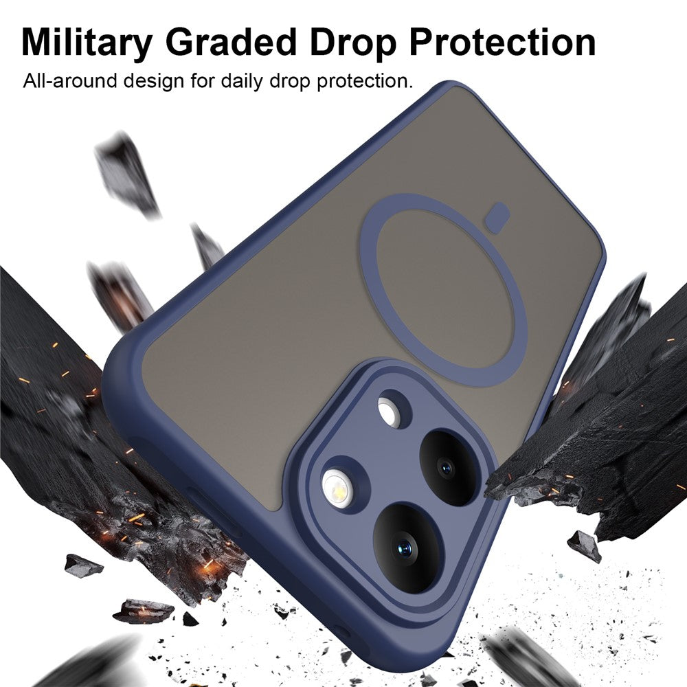 Husa de protectie Techsuit HaloFrost II MagSafe compatibil cu Xiaomi Redmi 17 4G / Redmi 17 5G, Albastru