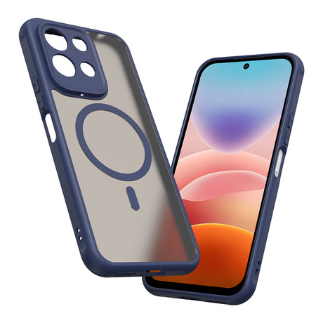 Védőtok Techsuit HaloFrost II mágneses gyűrűvel, kompatibilis: Xiaomi Redmi 17 4G / Redmi 17 5G, kék