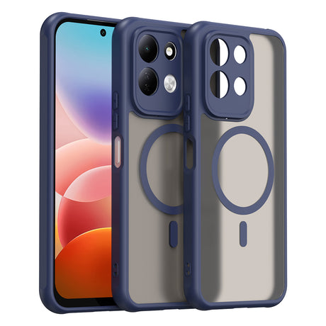 Védőtok Techsuit HaloFrost II mágneses gyűrűvel, kompatibilis: Xiaomi Redmi 17 4G / Redmi 17 5G, kék