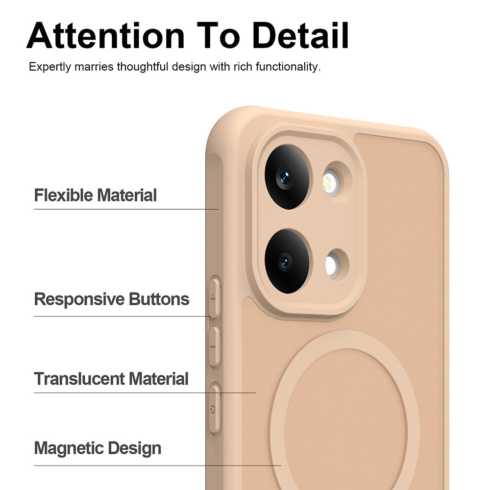 Husa de protectie Techsuit HaloFrost II MagSafe compatibil cu Xiaomi Redmi 17 4G / Redmi 17 5G, Auriu