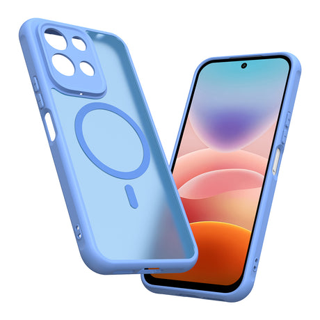 Védőtok Techsuit HaloFrost II mágneses gyűrűvel, kompatibilis: Xiaomi Redmi 17 4G / Redmi 17 5G, kék
