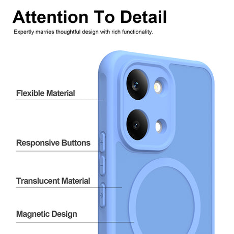 Védőtok Techsuit HaloFrost II mágneses gyűrűvel, kompatibilis: Xiaomi Redmi 17 4G / Redmi 17 5G, kék